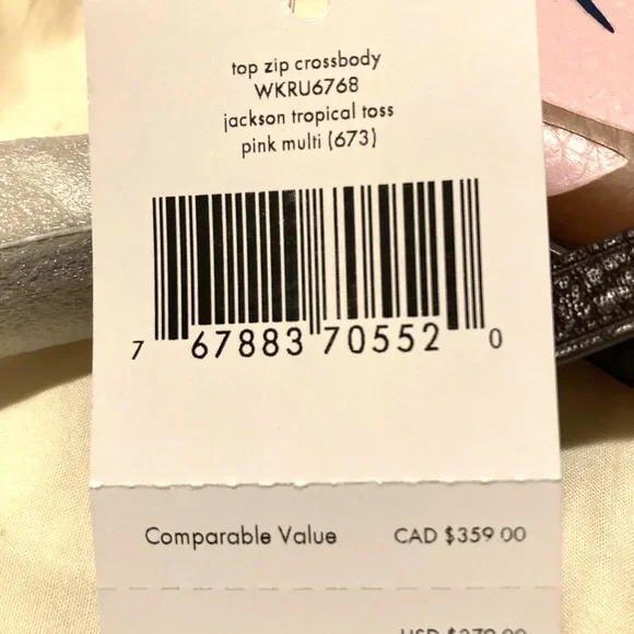 Kate Spade Jackson Tropical Toss Pebbled Leather Crossbody NWT. - Picture 6 of 8